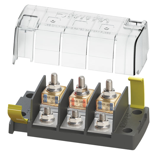 Blue Sea Systems Blue Sea 5194 MRBF Surface Mount 3 Circuit Fuse Block - Independent Source