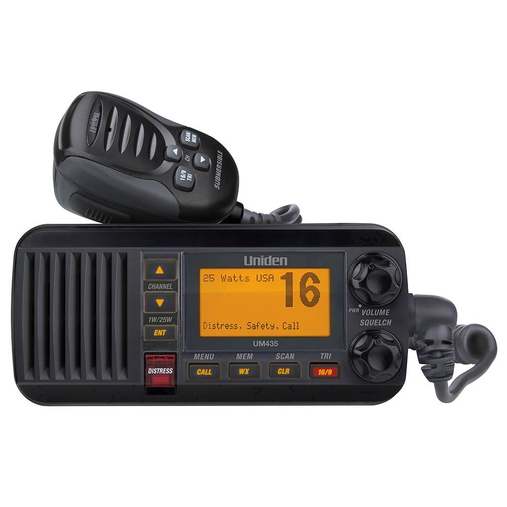 Uniden UM435 Fixed Mount VHF Radio - Black [UM435BK] - SONARK MARINE 