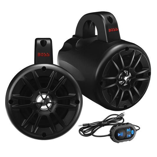 Boss Audio Boss Audio 4" BM40AMPBT Amplified Waketower Speakers - Matte Black - 500W