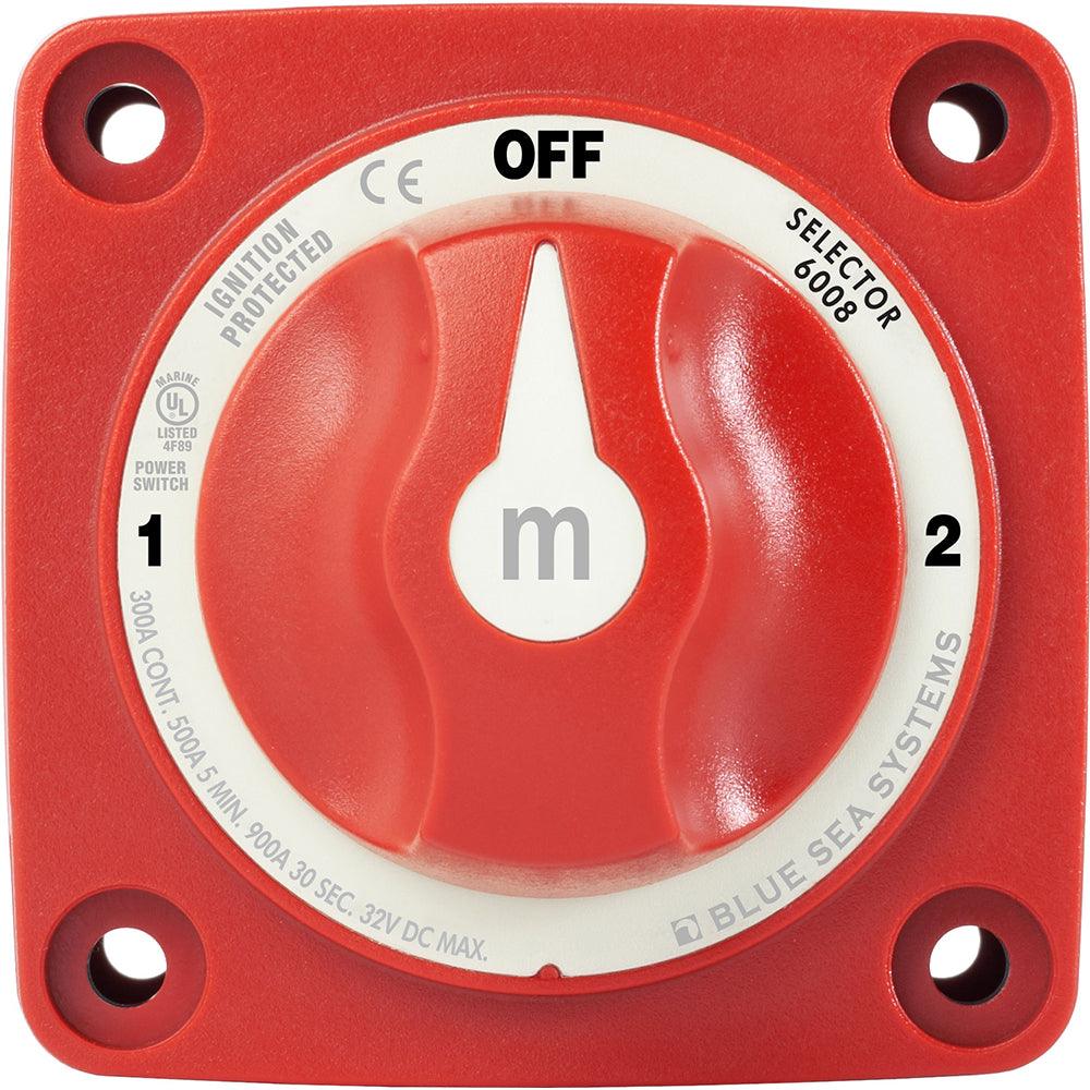 Blue Sea 6008 M-Series Battery Switch 3 Position - Red [6008] - SONARK MARINE 