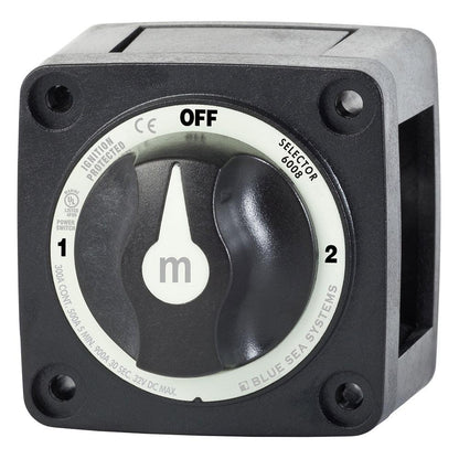 Blue Sea 6008200 m-Series Selector 3 Position Battery Switch - Black [6008200] - SONARK MARINE 