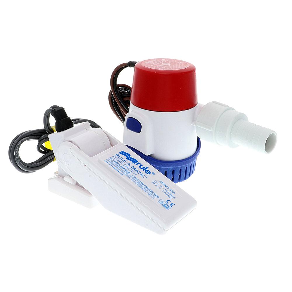 Rule 360 GPH Standard Bilge Pump Kit w/Float Switch - 12V [24DA-35A] - SONARK MARINE 