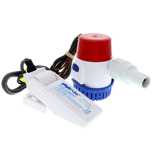 Rule 500 GPH Standard Bilge Pump Kit w/Float Switch - 12V [25DA-35A] - SONARK MARINE 