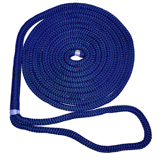 New England Ropes New England Ropes 5/8" Double Braid Dock Line - Blue w/Tracer - 50'
