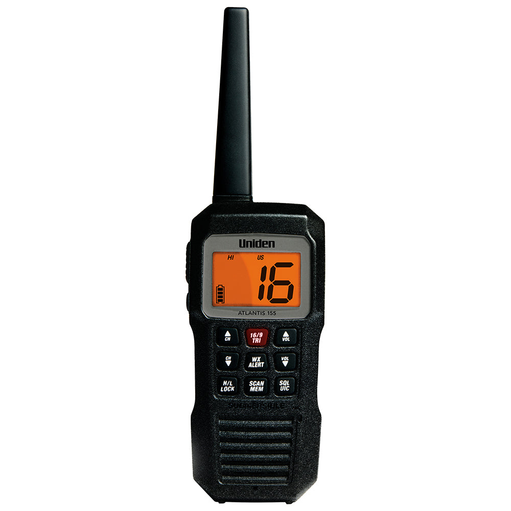 Uniden Atlantis 155 Handheld Two-Way VHF Floating Marine Radio at Sonark Marine