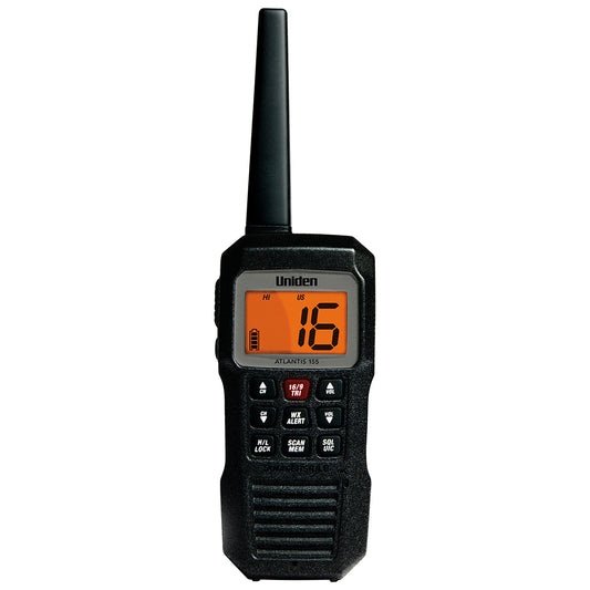 Uniden Atlantis 155 Handheld Two-Way VHF Floating Marine Radio at Sonark Marine