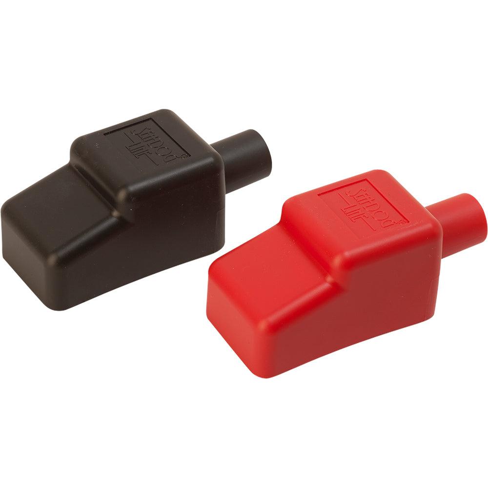 Sea-Dog Battery Terminal Covers - Red/Back - 1/2" [415110-1] - SONARK MARINE 