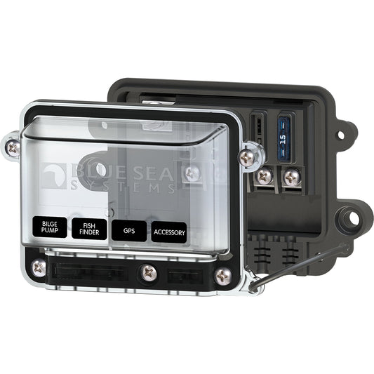 Blue Sea Systems Blue Sea 5056 ST-Blade Water Resistant Fuse Block w/Cover at Sonark Marine