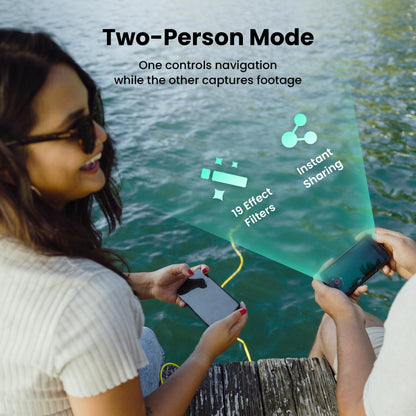 Chasing Dory Underwater Drone - Palm-Sized 1080p Full HD Underwater Drone with Camera for Real Time Viewing, APP Remote Control (Green)