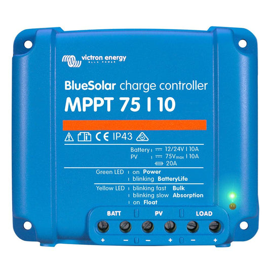 Victron BlueSolar MPPT Charge Controller - 75V - 10AMP - UL Approved [SCC010010050R] - SONARK MARINE 