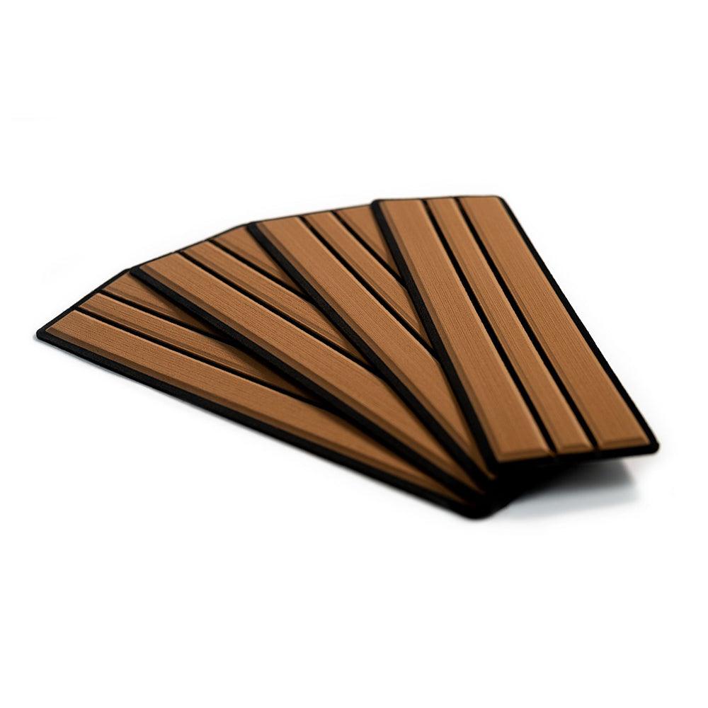 SeaDek Faux Teak 4-Piece Step Kit - Mocha/Black [23902-80093] - SONARK MARINE 