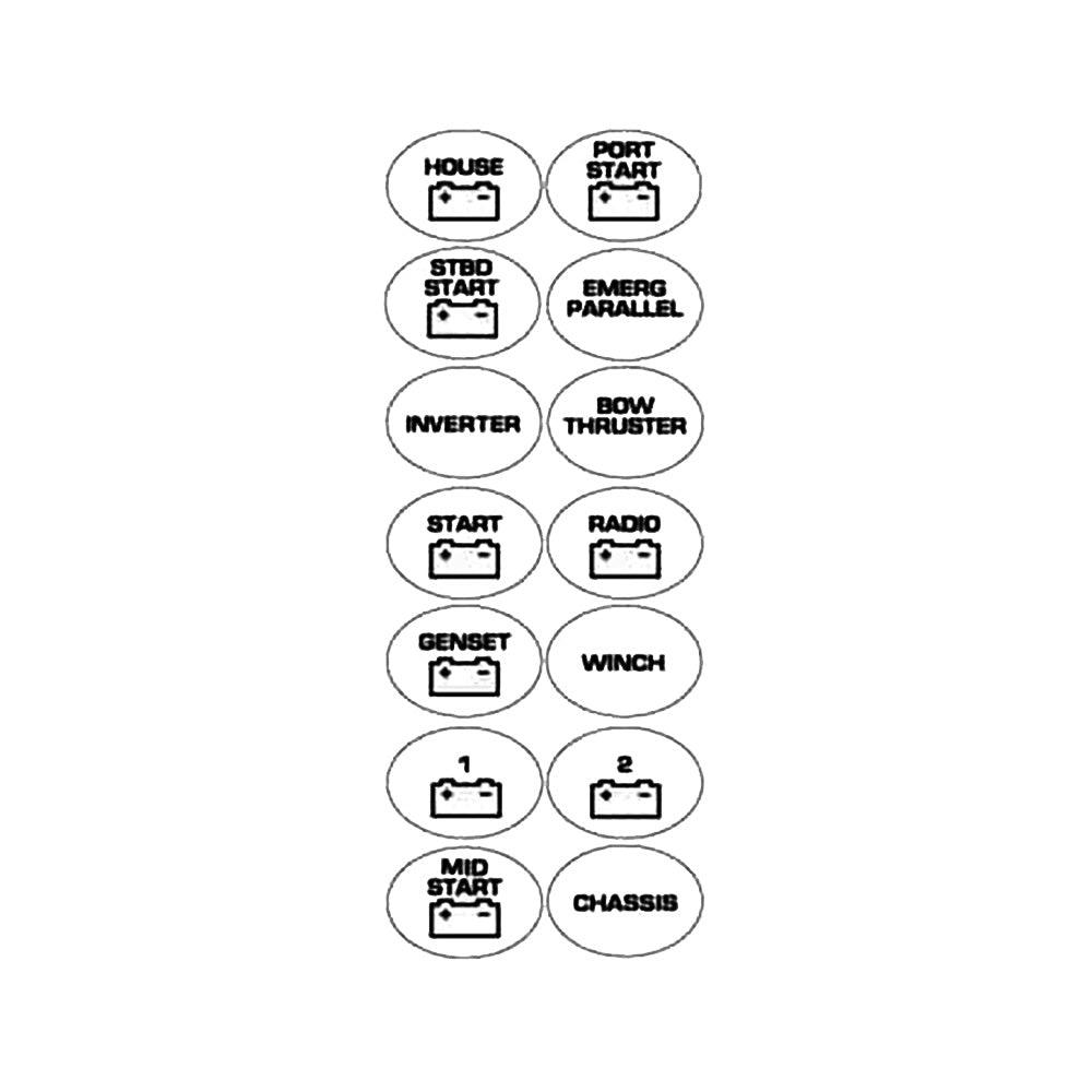 BEP Battery Switch Label Sheet [713] - SONARK MARINE 