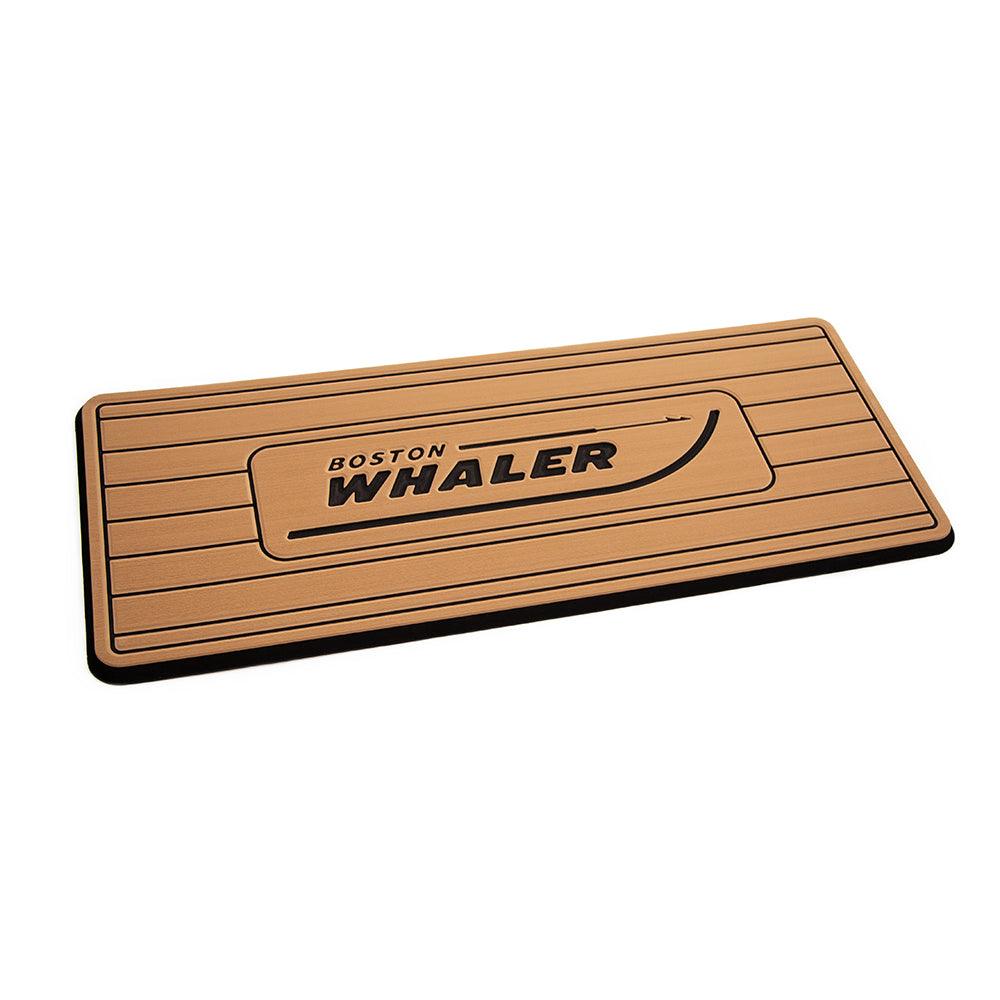 SeaDek Boston Whaler Helm Pad - Mocha/Black Brushed w/Routed Teak Lines [39615-80327] - SONARK MARINE 