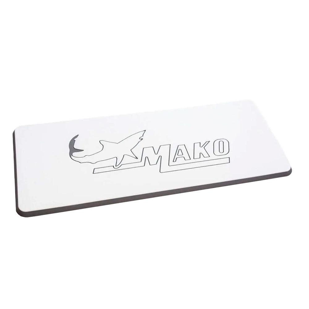 SeaDek Mako Logo Helm Pad - White/Storm Grey Embossed [39638-80375] - SONARK MARINE 