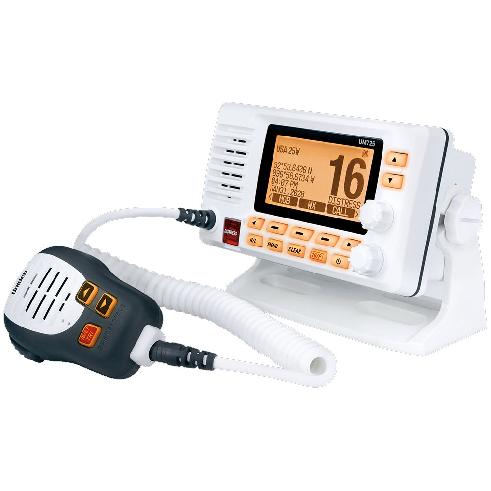 Uniden UM725 Fixed Mount Marine VHF Radio w/GPS - White at Sonark Marine