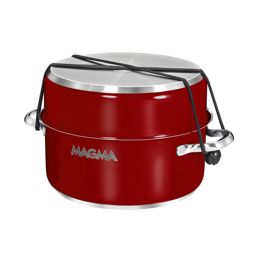 Magma Nestable 10 Piece Induction Non-Stick Enamel Finish Cookware Set - Magma Red [A10-366-MR-2-IN] - SONARK MARINE 