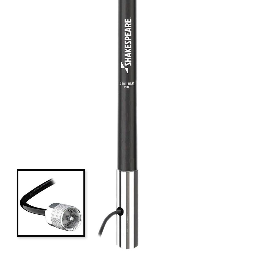 Shakespeare 5101 8 Classic VHF Antenna w/15' RG-58 Cable - Black [5101-BLK] - SONARK MARINE 