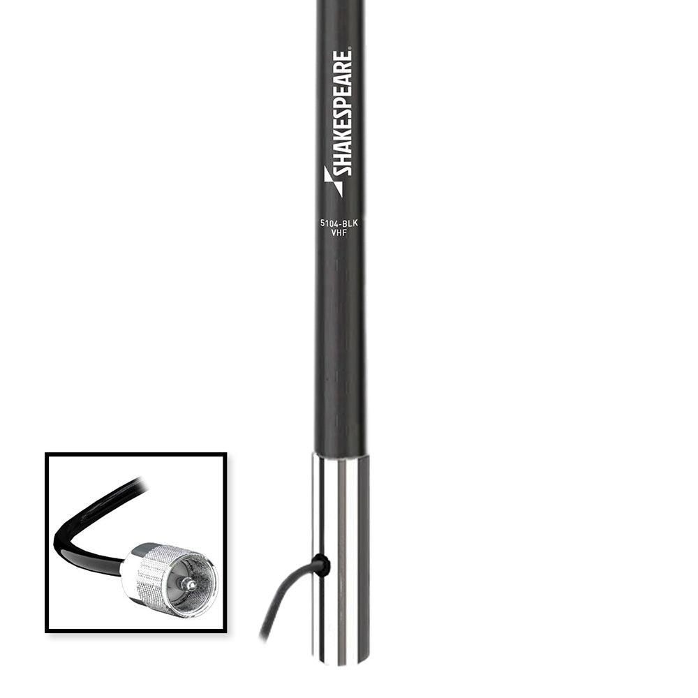 Shakespeare 5104 4 Classic VHF Antenna w/15' RG-58 Cable - Black [5104-BLK] - SONARK MARINE 