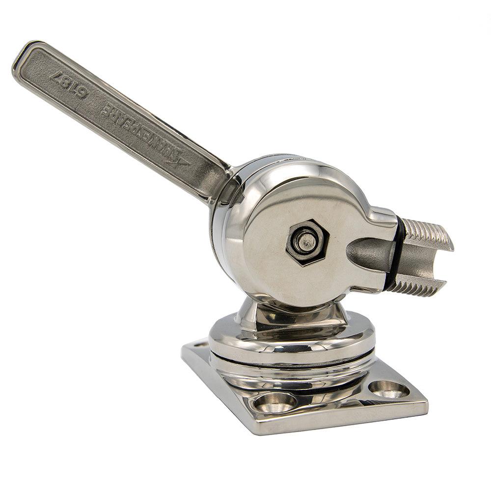 Shakespeare 6187 Sleek Compact Stainless Steel Rotatable 4-Way Ratchet Mount [6187] - SONARK MARINE 