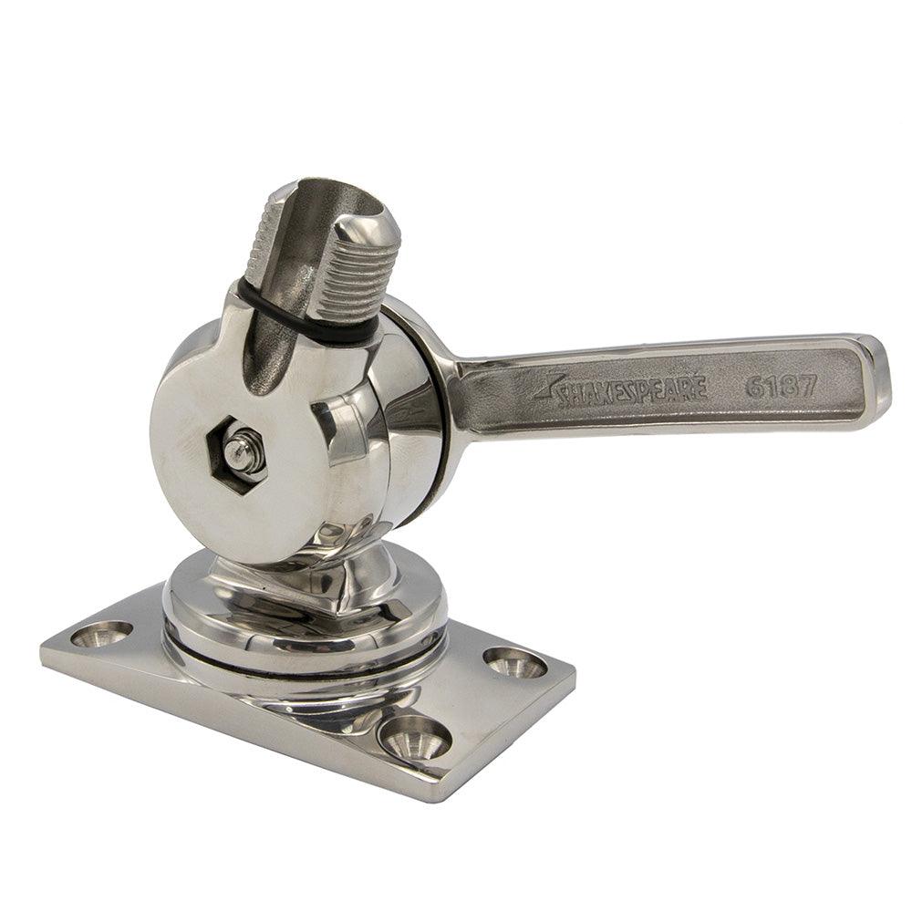 Shakespeare 6187 Sleek Compact Stainless Steel Rotatable 4-Way Ratchet Mount [6187] - SONARK MARINE 