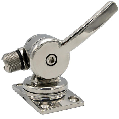 Shakespeare 6187 Sleek Compact Stainless Steel Rotatable 4-Way Ratchet Mount [6187] - SONARK MARINE 