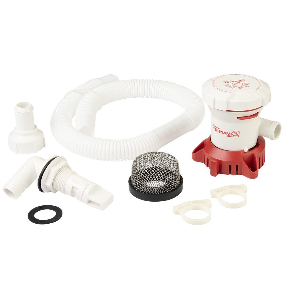 Attwood Tsunami MK2 T500 Manual Bilge Pump w/Installation Kit - 500 GPH 12V [5614-7] - SONARK MARINE 