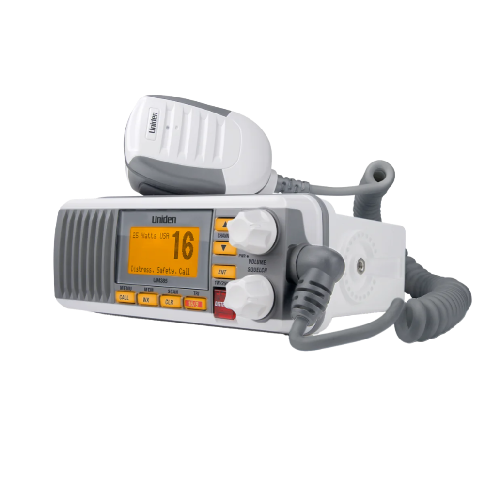 Uniden UM385 Fixed Mount VHF Radio - White [UM385] - SONARK MARINE 