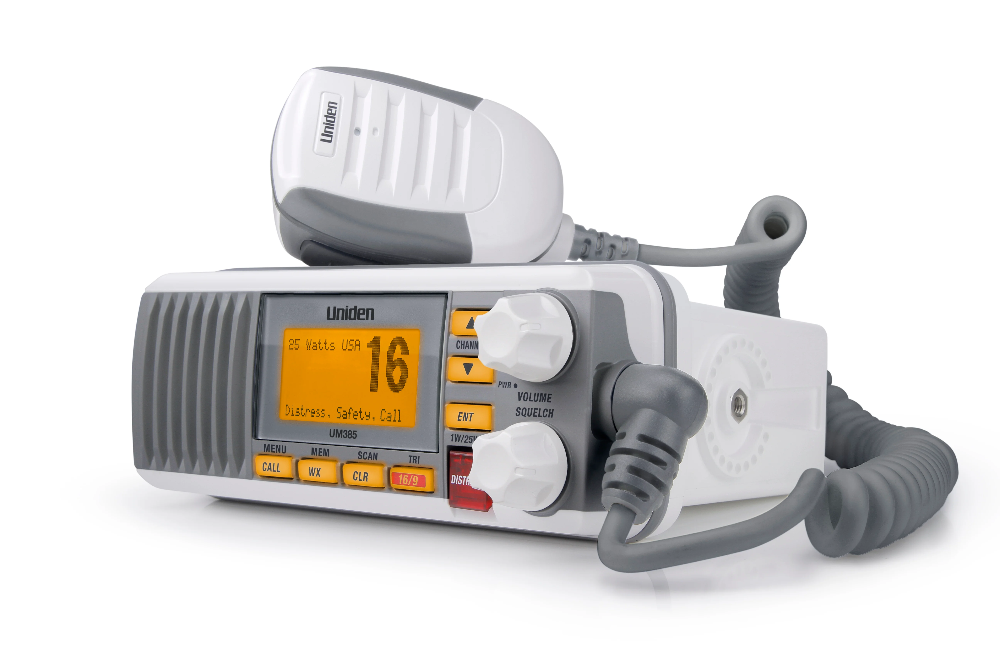 Uniden UM385 Fixed Mount VHF Radio - White [UM385] - SONARK MARINE 