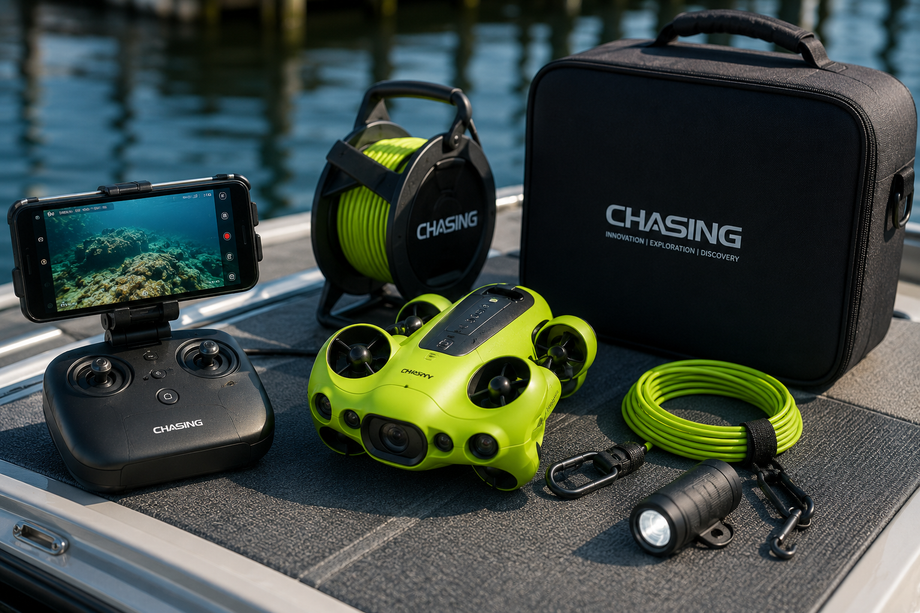 Underwater drone kit for boat inspection and underwater viewing