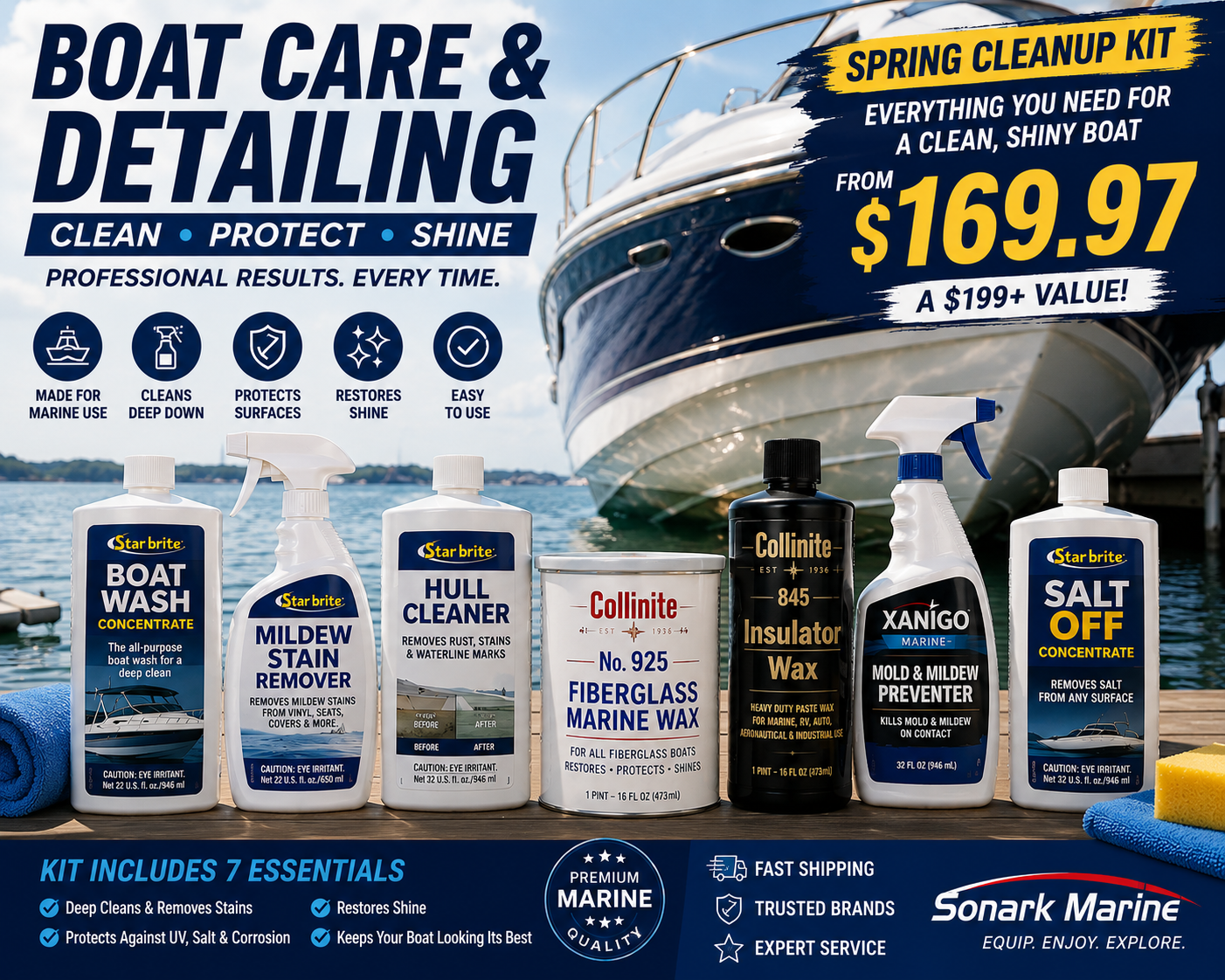 Sonark Marine Spring Boat Cleanup Kit priced at 169.97